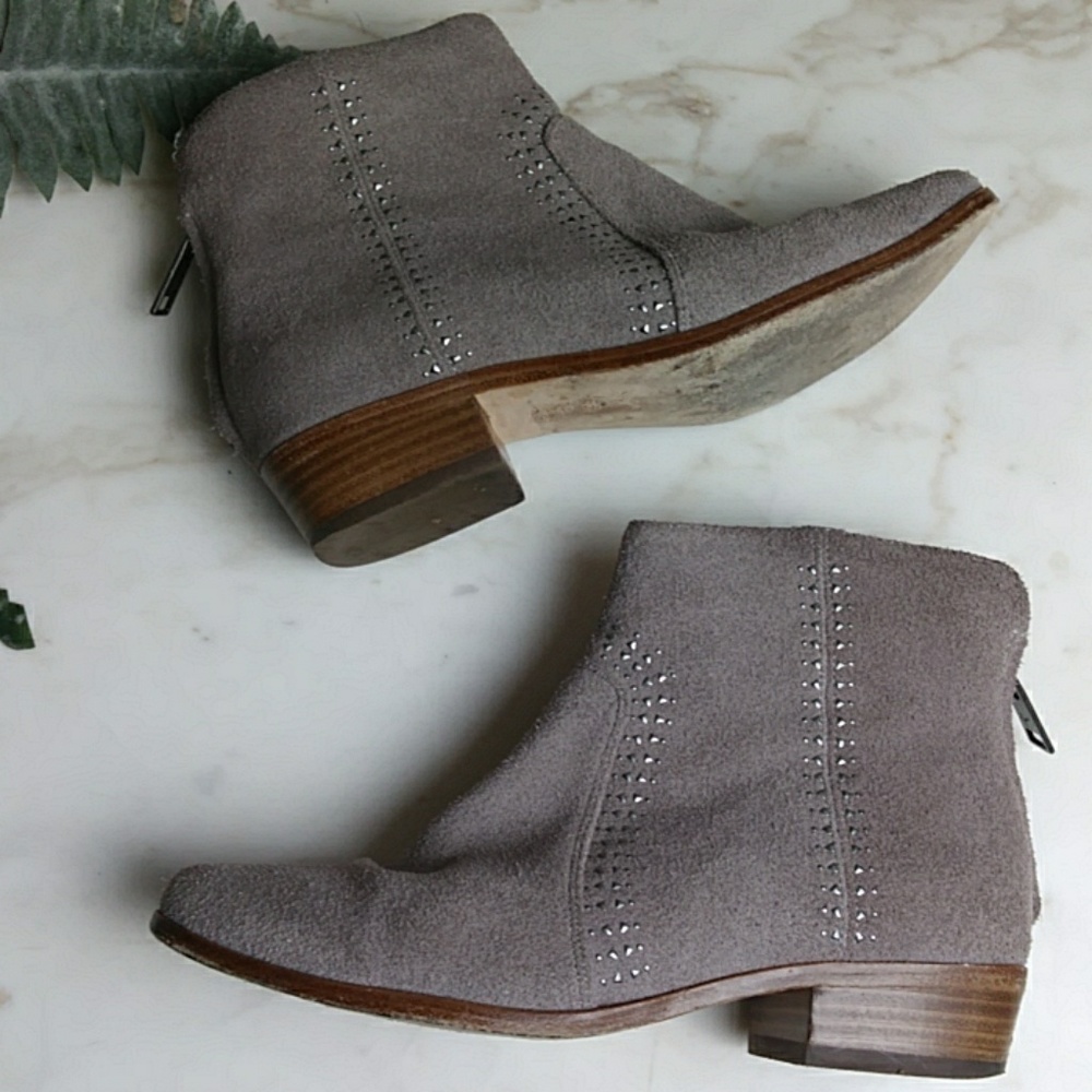 Joie Suede and silver studded detail bootie sz.6.5